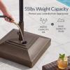 image:imageBest Choice Products Fillable Umbrella Base Stand Pyramid Design Plastic Patio Umbrella Base Stand Pole Holder for Outdoor Lawn w 55lbs Weight Capacity Adjustment Knob  BrownBrown Pyramid