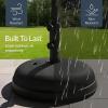 image:imageBest Choice Products Fillable Umbrella Base Stand Pyramid Design Plastic Patio Umbrella Base Stand Pole Holder for Outdoor Lawn w 55lbs Weight Capacity Adjustment Knob  BrownBlack Dome