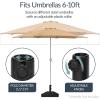 image:imageBest Choice Products Fillable Umbrella Base Stand Pyramid Design Plastic Patio Umbrella Base Stand Pole Holder for Outdoor Lawn w 55lbs Weight Capacity Adjustment Knob  BrownBlack Pyramid