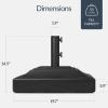 image:imageBest Choice Products Fillable Umbrella Base Stand Pyramid Design Plastic Patio Umbrella Base Stand Pole Holder for Outdoor Lawn w 55lbs Weight Capacity Adjustment Knob  BrownBlack Pyramid