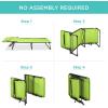 image:imageBest Choice Products Patio Chaise Lounge Chair Portable Outdoor Folding Recliner for Lawn w 8 Positions Handles 300lb Capacity  Light BlueWhiteLime Green