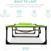 image:imageBest Choice Products Patio Chaise Lounge Chair Portable Outdoor Folding Recliner for Lawn w 8 Positions Handles 300lb Capacity  Light BlueWhiteLime Green