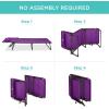 image:imageBest Choice Products Patio Chaise Lounge Chair Portable Outdoor Folding Recliner for Lawn w 8 Positions Handles 300lb Capacity  Light BlueWhitePurple