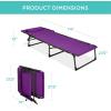 image:imageBest Choice Products Patio Chaise Lounge Chair Portable Outdoor Folding Recliner for Lawn w 8 Positions Handles 300lb Capacity  Light BlueWhitePurple