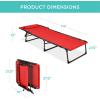 image:imageBest Choice Products Patio Chaise Lounge Chair Portable Outdoor Folding Recliner for Lawn w 8 Positions Handles 300lb Capacity  Light BlueWhiteRed