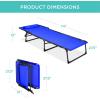 image:imageBest Choice Products Patio Chaise Lounge Chair Portable Outdoor Folding Recliner for Lawn w 8 Positions Handles 300lb Capacity  Light BlueWhiteResort Blue