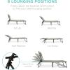 image:imageBest Choice Products Patio Chaise Lounge Chair Portable Outdoor Folding Recliner for Lawn w 8 Positions Handles 300lb Capacity  Light BlueWhiteSage Green