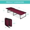image:imageBest Choice Products Patio Chaise Lounge Chair Portable Outdoor Folding Recliner for Lawn w 8 Positions Handles 300lb Capacity  Light BlueWhiteWine Red