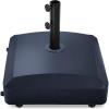 image:imageBest Choice Products 123lb Capacity Fillable Mobile Umbrella Base Heavy Duty Market Stand for Patio Deck Poolside w 4 Wheels 2 Locks 2 Knobs WindResistant Design  WhiteNavy Blue