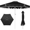 image:imageBest Choice Products 75ft Patio Market Umbrella with Wavy Trim UVFadeResistant 210g Canopy Crank amp Tilt Wind Vent HeavyDuty Frame  WhiteBlack
