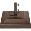 image:imageBest Choice Products Fillable Umbrella Base Stand Pyramid Design Plastic Patio Umbrella Base Stand Pole Holder for Outdoor Lawn w 55lbs Weight Capacity Adjustment Knob  BrownBrown Pyramid