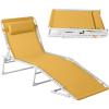 image:imageBest Choice Products Patio Chaise Lounge Chair Portable Outdoor Folding Recliner for Lawn w 8 Positions Handles 300lb Capacity  Light BlueWhiteMarigoldWhite