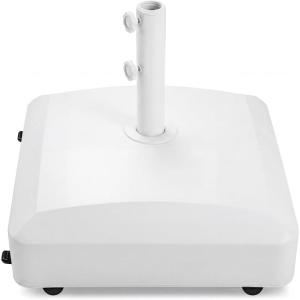 image:imageBest Choice Products 123lb Capacity Fillable Mobile Umbrella Base Heavy Duty Market Stand for Patio Deck Poolside w 4 Wheels 2 Locks 2 Knobs WindResistant Design  WhiteWhite