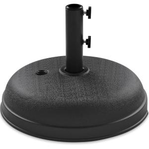 image:imageBest Choice Products Fillable Umbrella Base Stand Pyramid Design Plastic Patio Umbrella Base Stand Pole Holder for Outdoor Lawn w 55lbs Weight Capacity Adjustment Knob  BrownBlack Dome