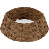 image:imageBest Choice Products 24in Christmas Tree Collar Woven Hyacinth 3Piece Holiday Rattan Tree Skirt Accessory for Home wCord CutOut  Transparent WhiteChestnut  Basket Weave