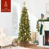 image:imageBest Choice Products 24in Christmas Tree Collar Woven Hyacinth 3Piece Holiday Rattan Tree Skirt Accessory for Home wCord CutOut  Transparent WhiteChestnut  Basket Weave