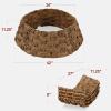image:imageBest Choice Products 24in Christmas Tree Collar Woven Hyacinth 3Piece Holiday Rattan Tree Skirt Accessory for Home wCord CutOut  Transparent WhiteChestnut  Basket Weave
