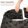image:imageBest Choice Products 24in Christmas Tree Collar Woven Hyacinth 3Piece Holiday Rattan Tree Skirt Accessory for Home wCord CutOut  Transparent WhiteEspresso  Basket Weave