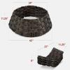 image:imageBest Choice Products 24in Christmas Tree Collar Woven Hyacinth 3Piece Holiday Rattan Tree Skirt Accessory for Home wCord CutOut  Transparent WhiteEspresso  Basket Weave
