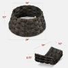 image:imageBest Choice Products 24in Christmas Tree Collar Woven Hyacinth 3Piece Holiday Rattan Tree Skirt Accessory for Home wCord CutOut  Transparent WhiteEspresso  Basket Weave