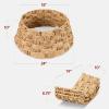 image:imageBest Choice Products 24in Christmas Tree Collar Woven Hyacinth 3Piece Holiday Rattan Tree Skirt Accessory for Home wCord CutOut  Transparent WhiteNatural  Basket Weave