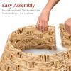 image:imageBest Choice Products 24in Christmas Tree Collar Woven Hyacinth 3Piece Holiday Rattan Tree Skirt Accessory for Home wCord CutOut  Transparent WhiteNatural  Basket Weave