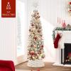 image:imageBest Choice Products 24in Christmas Tree Collar Woven Hyacinth 3Piece Holiday Rattan Tree Skirt Accessory for Home wCord CutOut  Transparent WhiteTransparent White  Basket Weave