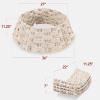 image:imageBest Choice Products 24in Christmas Tree Collar Woven Hyacinth 3Piece Holiday Rattan Tree Skirt Accessory for Home wCord CutOut  Transparent WhiteTransparent White  Basket Weave
