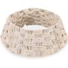 image:imageBest Choice Products 24in Christmas Tree Collar Woven Hyacinth 3Piece Holiday Rattan Tree Skirt Accessory for Home wCord CutOut  Transparent WhiteTransparent White  Basket Weave