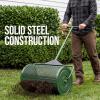 image:imageBest Choice Products Compost Spreader 24 Wide Heavy Duty Steel Lawn amp Peat Moss Spreader Adjustable TShaped Handle  Top Soil Sand Manure Mulch Top Dressing Lawn and Garden Spreader