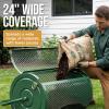 image:imageBest Choice Products Compost Spreader 24 Wide Heavy Duty Steel Lawn amp Peat Moss Spreader Adjustable TShaped Handle  Top Soil Sand Manure Mulch Top Dressing Lawn and Garden Spreader