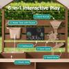 image:imageBest Choice Products Sandbox with Canopy Extra Large Wooden Kids Sand Box with Cover Water Table amp Sink Chalkboard Bench Seating w 110 lb Capacity Outdoor Backyard Playset  BeigeBeige