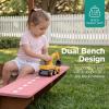 image:imageBest Choice Products Sandbox with Canopy Extra Large Wooden Kids Sand Box with Cover Water Table amp Sink Chalkboard Bench Seating w 110 lb Capacity Outdoor Backyard Playset  BeigePink