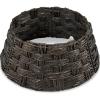 image:imageBest Choice Products 24in Christmas Tree Collar Woven Hyacinth 3Piece Holiday Rattan Tree Skirt Accessory for Home wCord CutOut  Transparent WhiteEspresso  Basket Weave