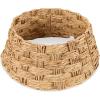 image:imageBest Choice Products 24in Christmas Tree Collar Woven Hyacinth 3Piece Holiday Rattan Tree Skirt Accessory for Home wCord CutOut  Transparent WhiteNatural  Basket Weave