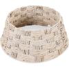 image:imageBest Choice Products 24in Christmas Tree Collar Woven Hyacinth 3Piece Holiday Rattan Tree Skirt Accessory for Home wCord CutOut  Transparent WhiteTransparent White  Basket Weave