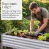 image:imageBest Choice Products 48x24x30in Galvanized Raised Garden Bed Metal Elevated Planter Box Vegetable Garden for Backyard Patio Balcony 100 Non Toxic Materials  Dark Brown Wood GrainMoonlight Gray