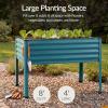 image:imageBest Choice Products 48x24x30in Galvanized Raised Garden Bed Metal Elevated Planter Box Vegetable Garden for Backyard Patio Balcony 100 Non Toxic Materials  Dark Brown Wood GrainPeacock Blue