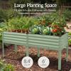 image:imageBest Choice Products 48x24x30in Galvanized Raised Garden Bed Metal Elevated Planter Box Vegetable Garden for Backyard Patio Balcony 100 Non Toxic Materials  Dark Brown Wood GrainSage Green