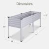 image:imageBest Choice Products 48x24x30in Galvanized Raised Garden Bed Metal Elevated Planter Box Vegetable Garden for Backyard Patio Balcony 100 Non Toxic Materials  Dark Brown Wood GrainMoonlight Gray