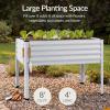 image:imageBest Choice Products 48x24x30in Galvanized Raised Garden Bed Metal Elevated Planter Box Vegetable Garden for Backyard Patio Balcony 100 Non Toxic Materials  Dark Brown Wood GrainSilver