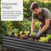 image:imageBest Choice Products 48x24x30in Galvanized Raised Garden Bed Metal Elevated Planter Box Vegetable Garden for Backyard Patio Balcony 100 Non Toxic Materials  Dark Brown Wood GrainCharcoal