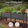 image:imageBest Choice Products 48x24x30in Galvanized Raised Garden Bed Metal Elevated Planter Box Vegetable Garden for Backyard Patio Balcony 100 Non Toxic Materials  Dark Brown Wood GrainCharcoal