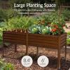 image:imageBest Choice Products 48x24x30in Galvanized Raised Garden Bed Metal Elevated Planter Box Vegetable Garden for Backyard Patio Balcony 100 Non Toxic Materials  Dark Brown Wood GrainWood Grain