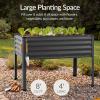 image:imageBest Choice Products 48x24x30in Galvanized Raised Garden Bed Metal Elevated Planter Box Vegetable Garden for Backyard Patio Balcony 100 Non Toxic Materials  Dark Brown Wood GrainCharcoal