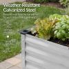 image:imageBest Choice Products 48x24x30in Galvanized Raised Garden Bed Metal Elevated Planter Box Vegetable Garden for Backyard Patio Balcony 100 Non Toxic Materials  Dark Brown Wood GrainSilver