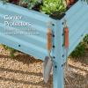 image:imageBest Choice Products 48x24x30in Galvanized Raised Garden Bed Metal Elevated Planter Box Vegetable Garden for Backyard Patio Balcony 100 Non Toxic Materials  Dark Brown Wood GrainMist Blue