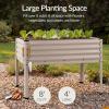 image:imageBest Choice Products 48x24x30in Galvanized Raised Garden Bed Metal Elevated Planter Box Vegetable Garden for Backyard Patio Balcony 100 Non Toxic Materials  Dark Brown Wood GrainTaupe