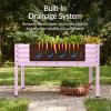 image:imageBest Choice Products 48x24x30in Galvanized Raised Garden Bed Metal Elevated Planter Box Vegetable Garden for Backyard Patio Balcony 100 Non Toxic Materials  Dark Brown Wood GrainPink