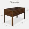 image:imageBest Choice Products 48x24x30in Galvanized Raised Garden Bed Metal Elevated Planter Box Vegetable Garden for Backyard Patio Balcony 100 Non Toxic Materials  Dark Brown Wood GrainDark Brown Wood Grain